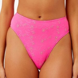 Frankie's Bikinis Hot Pink High-Waist Bikini Bottom